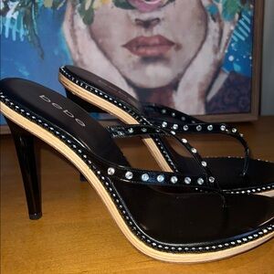 BRAND NEW!  Bebe Black Studded Women's Heels
